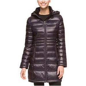 Andrew Marc Ladies' Lightweight Long Packable Down Jacket - STRAIGHT